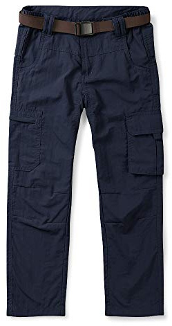 Cargo Pants Boys Casual Blue Hiking Pants Youth Lightweight Scout Quick Dry Outdoor Camping Trousers 170cm-11-12 Years