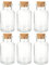 Schramm® Gewürzgläser 300ml rund wählbar 6, 12 oder 24 Stück 14 x 6,8 cm mit Kork Verschluss inkl. Etiketten verschiedene Anzahl wählbar Aufbewahrungsgläser, Größe:6 Stück