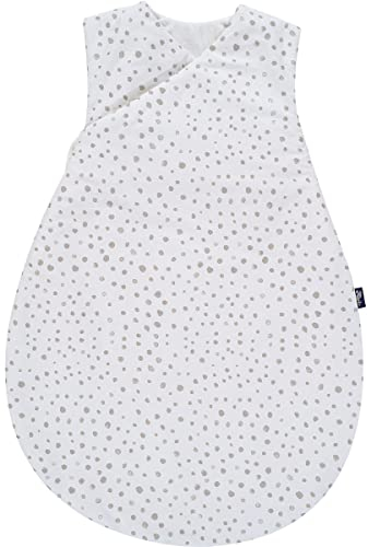 Alvi Wickel-Mäxchen Schlafsack mit Strampelfreiheit, Babyschlafsack, Universal Ganzjahresschlafsack (Aqua Dot, 80)