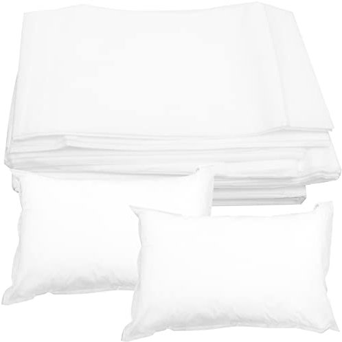 DOITOOL 1 Satz Bettbezug Für Reisebettwäsche Einweg-tagesdecke Pflegebettauflagen Hotelbettlaken Einweg-bettbezug Für Hotels Vlies Reisen Weiß Reisekit Doppelt