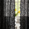 Vorhänge mit Blumenmuster, 274 cm lang, 2 Stück, elegante Boho-Spitze, halbtransparente Vorhänge für Wohnzimmer, Schiebetür, 2,7 m hoch, Bauernhaus/Gothic/Totenkopf/Halloween-Dekor, 132 x 274 cm (B x