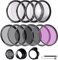 NEEWER 55 mm ND/CPL/UV/FLD/Nahaufnahmefilter und Objektivzubehör-Set mit ND2 ND4 ND8, Nahlinsenfilter (+1/+2/+4/+10), Tulpen-Sonnenblende, faltbare Gummi-Gegenlichtblende, Objektivdeckel, Filtertasche