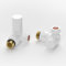 VANCOCO White 15mm /1/2'' Towel Rail Valve, Round Head Manual Radiator Valve Standard Connection for Central Heating Modern Bathroom（Corner）