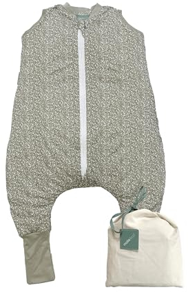 molis&co - Baby schlafsack mit Füßen und Socke - Ideal für den Winter - Babyschlafsack mit Beinen 2,5 tog - 100% Baumwolle (Oeko-TEX 100), Premium Qualität - Elm (70 cm)