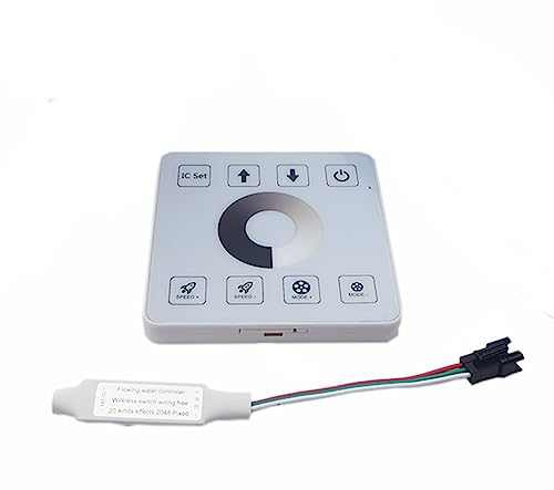 Vrabocry LED Pixel Streifen Controller DC12-24 Fließendes Wasser Controller Wireless Switch Verdrahtung Freie Panel für WS2811 Laufendes Wasser Fließendes Pferderennen Streifen Licht