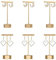GemeShou 6 supporti T-bar oro per esposizione e vendita di orecchini, porta-orecchini in metallo, supporti per esposizione piccoli, accessori fotografici gioielli carini per la mostra【Esagono】