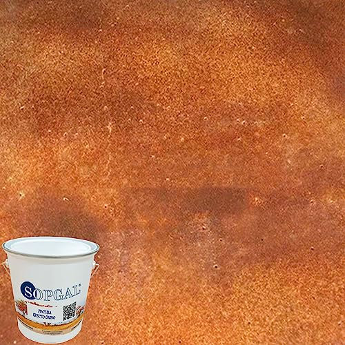 Sopgal Pintura Efecto Óxido (4L) - Crea un revestimiento efecto óxido en paredes, balaustradas, verjas, muebles... Ideal para decoración