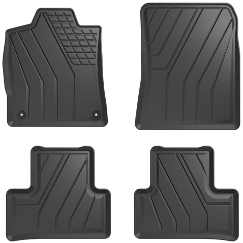 AD Tuning 3D Gummifußmatten Set für DS 4 II (2021-) | Passgenau, Allwetter Automatten, formstabil, hoher Rand, wasserdicht, rutschfest, Serienbefestigung,
