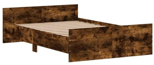 vidaXL Cadre de lit sans Matelas chêne fumé 120x190 cm