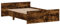 vidaXL Cadre de lit sans Matelas chêne fumé 120x190 cm