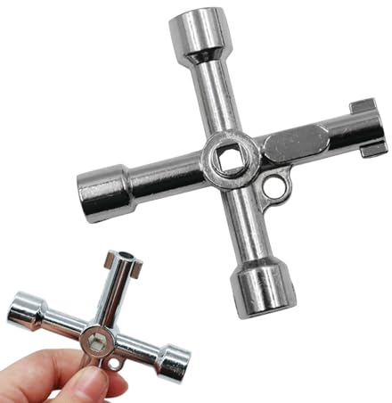 beidaiby Utility Key,Multi-Specification Meter Box Key,Square Round Triangle Hole Gas Key,Cross Shape Triangle Keys for Meter Box,Panel Keys for Train Elevator Cabinet Valve Electric Cupboard Opening