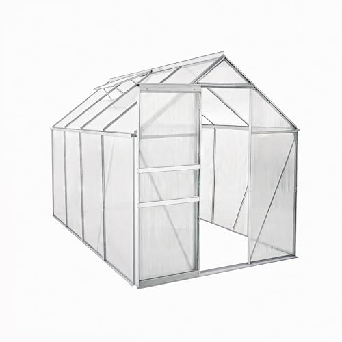 Aluminium Gewächshaus 250 x 190 cm - 4,75 m² - 4mm Platten - Robust, Winterfest & Vielseitig Nutzbar - Ideal für Tomaten, Kräuter & Jungpflanzen - Einfacher Aufbau, ohne Fundament