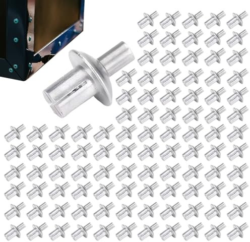 Xujuika Testa Rotonda Piatta Core Tapping Rivet, Rivetti Ciechi Ad Espansione A Percussione, Rivetto in Alluminio Nucleo Rotondo metà, Hammer Drive Rivetti per La Casa, L'elettronica, La Precisione