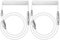 XIAWAO Custom Coiled Keyboard Cable [2-Pack 5ft], Coiled USB C Keyboard Cable for Gaming Keyboard, USB-C to USB-A Mechanical Keyboard Cable with Detachable Metal Aviator