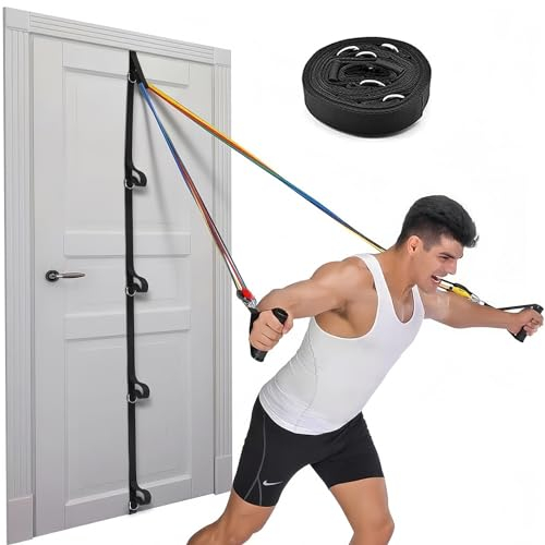 Türankergurt für Widerstandsbänder für Türankergurt, Türanker Gurt für Widerstandsbänder Übungen, Tragbares Widerstandsband, Multi-Punkt-Anker Fitnessstudio für Zuhause, Trainingsgerät