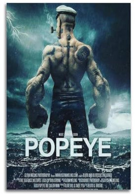 SILATSAWTU Anime-Popeye-Poster, dekoratives Gemälde, Leinwand, Wandposter und Kunstdruck, modernes Familienschlafzimmer-Dekor-Poster, 20 x 30 cm