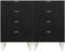 UEV Kommode 2er Set,120 x 34 x 91 cm, Schrank mit 8 Schubladen, Highboard, TV Schrank, Sideboard mit Schubladen, Schmal kommode,Schrank für Wohnzimmer Schlafzimmer,Flur(Schwarz)