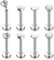 Chriscoco 16G G23 Titan Labret Intern Gewinde Lippenpiercing Tragus Ohrringe Ohr Silber Medusa Knorpel Helix Stud 6MM