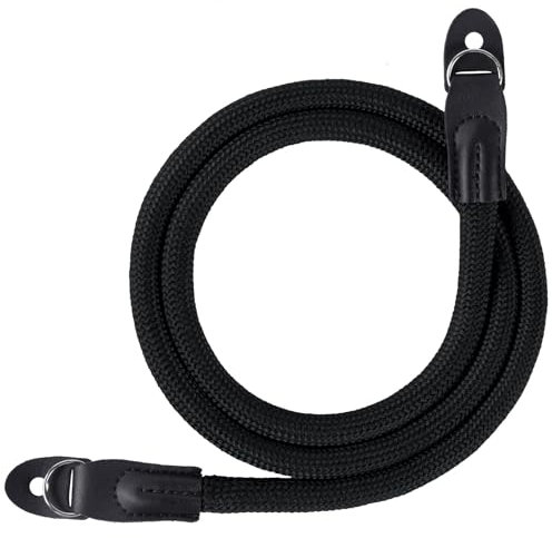 flintronic Camera Strap, Camera Shoulder Neck Strap, Anti-slip Camera Shoulder Strap, Climbing Rope Camera Strap for SLR/DSLR/Fujifilm/Nikon/Sony/Olympus/Panasonic Digital Cameras, Black