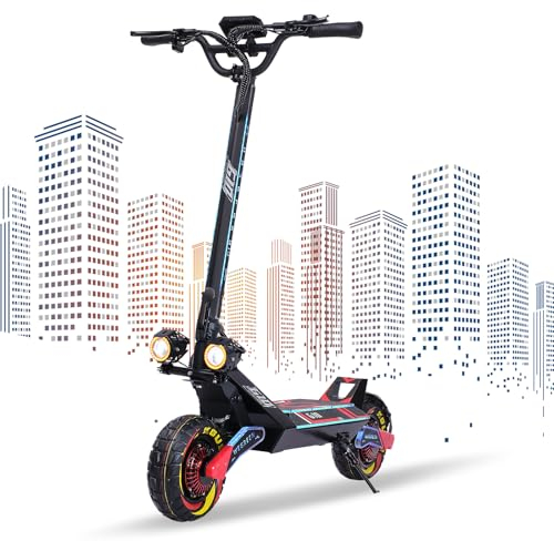 RAYI Elektroroller für Erwachsene AB10,11-Zoll-Doppelmotor,48V 20Ah Lithiumbatterie,65 KM Reichweite,8 Stunden Schnellladung,Offroad E-Scooter,NFC-Entsperrung,klappbar,Doppelaufhängung,120kg Tragkraft