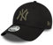New Era 9Forty Damen Cap - METALLIC New York Yankees schwarz