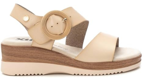 XTI - Sandalen Damen Beige - Bequeme und vielseitige Schuhe - Casual Mode - Modell 14394402 (Größe 37)