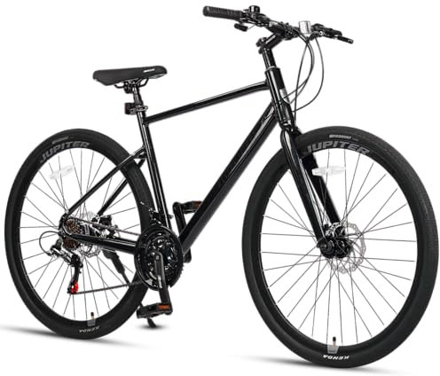 AVASTA Rennrad für Erwachsene, 700C-Räder,21-Gang-Schaltung, Fahrrad mit Starrgabel und Doppelscheibenbremse für Männer und Frauen, 44 cm, Grau