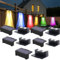 JBdusn Solar Wandleuchte Aussen,【10 Stück】 RGB Solarleuchten IP65 Wasserdicht 12 Leuchtmodi, Aussenleuchte, Wandleuchte für Garten, Zaun beleuchtung, Solarlampen für Draußen, Treppenleuchten