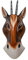 Woru Maske Antilope, Holz-Maske aus Bali, Wandmaske (20 cm)