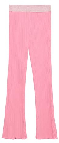 s.Oliver Flared-Leggings mit Rippstruktur und Glitzerbund