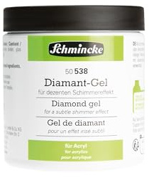 Schmincke Diamant-Gel für Acrylfarben, 50538057, Medium für schimmernde Effekte, 250 ml Tiegel, lässt die Oberfläche der Acrylfarbe schimmern.