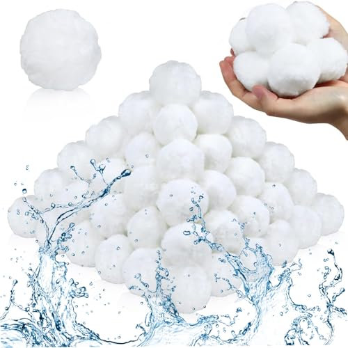 Eozfly Balles Filtrantes Réutilisables Piscine - 700g Équivalent à 25kg de Sable - Filtre Écologique Lavable, Haute Filtration, Économique et Facile - pour Tous Types de Filtres de Piscine