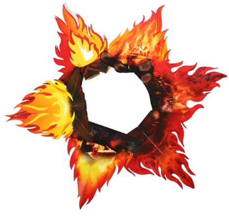 VILLFUL 6 Stück Teiliges Papp Dekoration Künstliche Flammen für Weihnachtsfeiern Camping und Indoor Outdoor Veranstaltungen Realistisches Flammendesign für Gemütliche