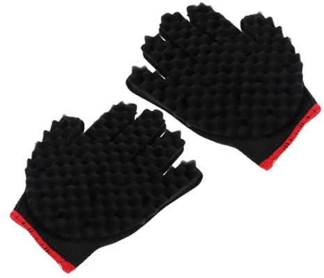 NOLITOY 2stücke Schwammhandschuhe zum Locken für Damen und Herren Hitzebeständige Haarstyling-werkzeuge Schutzhandschuhe für Lockenstab und Glätteisen Langlebig und Waschbar