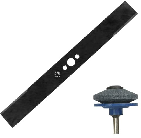 Spares2go Lame métal pour tondeuse Titan TTB1019HVM (36cm) + aiguiseur