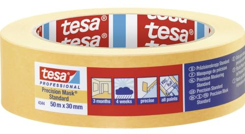 tesa PRECISION STANDARD 04344-00002-00 Bande de masquage Präzisionskrepp® jaune (L x l) 50 m x 30 mm 1 pc(s)