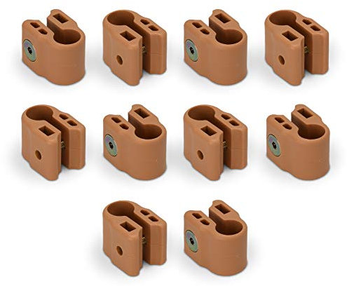 FabiMax 3633 Klemmen für die stufenlose Höhenverstellung des Laufgitterbodens, 10 Stück, beige