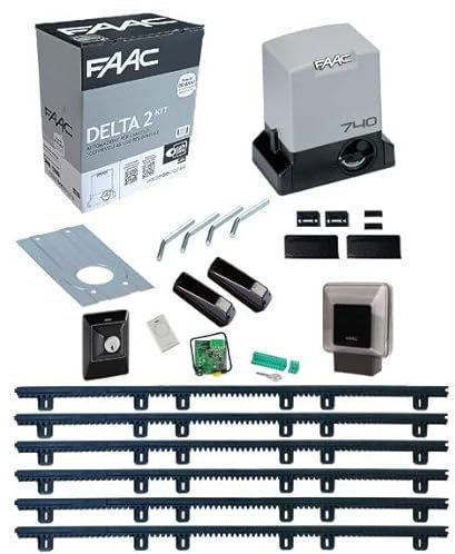 KIT DELTA 2 740 CANCELLO SCORREVOLE PORTATA 500KG 220V + 6MT CREMAGLIERA 1056303445 ML083