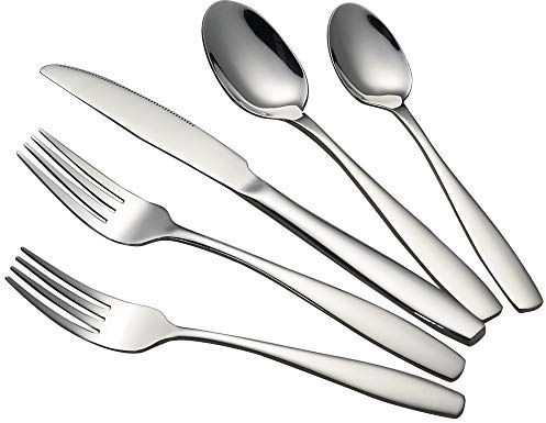 Gitany 60 Piezas Cubiertos de Acero Inoxidable, Juego de Cubiertos para 12 Personas