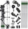 MILAEM Bogenschießen Compoundbogen Set Jagdbogen 30-60lbs Sportbogen Einstellbar mit Carbonpfeilen Bogen für Erwachsene Außenaufnahmen Rechtshänder (Compoundbögen Set)