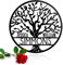 FranJohnsonHouse Personalisierter Baum des Lebens Metall Zeichen Familiennamen Wand-Deko Holz Wanddekoration Lebensbaum Geburtstag oder eine Hochzeit GeschenkeKunst Dekor Individuelles (Design 1)