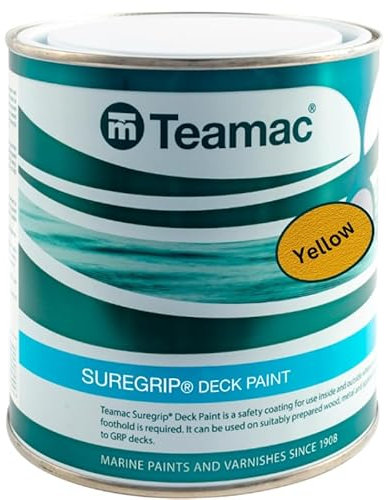 5 Litre Teamac SureGrip Anti-Slip Deck Paint - (Yellow)