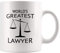 Kaffeetasse mit Aufschrift Worlds Greatest Lawyer Better Call Saul Goodman aus der TVShow Kaffeetasse mit englischem Alphabet, MutterTasse, Kaffeetasse aus Keramik, hitzebeständig, Teetasse aus