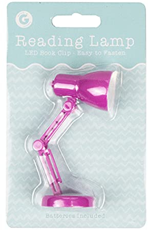 Gifts&Gadgets Reading Mini Lamp Light Led Book Clip (Pink)