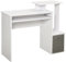 HOMCOM Scrivania Moderna per PC con Mensola Porta Tastiera, Ripiano e Cassetto in Tessuto, in Legno, 100x40x86.6cm, Bianco