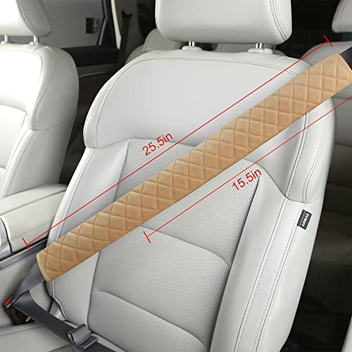 Weiche Auto-Sicherheitsgurtbezüge für Erwachsene, Kinder, Frauen und Männer, Sicherheitsgurt-Kissenbezug, Gurtpolster, Schutzpolster für SUV, Schulterpolster für auto-Innenzubehör, 1 Stück Beige, 40cm