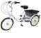 Dreirad für Erwachsene Senioren 8 Gange Fahrrad mit Einkaufskorb & Lampe Erwachsenendreirad 3 Räder Fahrräder Adult Tricycle Hoher Kohlenstoffstahlrahmen Reisen Tricycle 20/24 (Weiß, 20 Zoll)