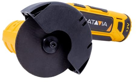 Batavia Winkelschleifer Ø 76mm - Inkl. 2.0 Ah Akku / 2.4 Ah Ladegerät - Geeignet zum Schleifen und Entgraten - Fixxpack