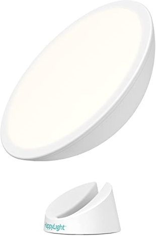 Verilux® HappyLight® Halo Kabellose LED Lichttherapie Lampe mit 360° Magnetfuß und wiederaufladbarem Akku für tragbare Lampen, UV-frei, 10.000 LUX Vollspektrum mit Helligkeit u
