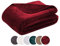 liebling Kuscheldecke Merino-Touch, Wohndecke Ultra flauschig als Sofaüberwurf oder Wendedecke, waschbar, 150 x 200 cm, dunkelrot